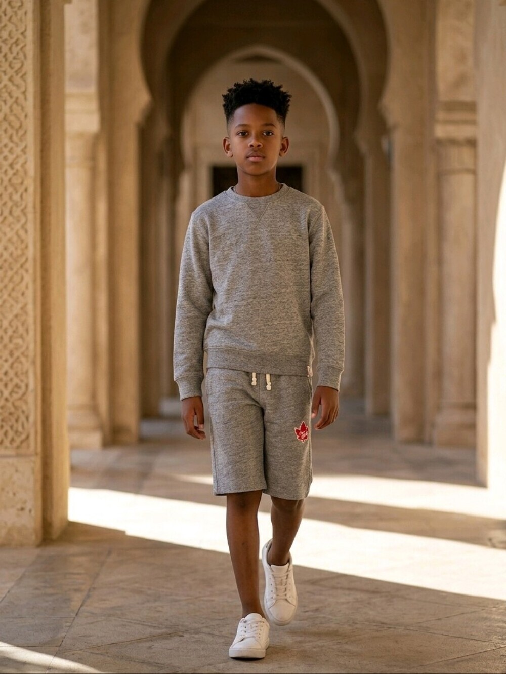 CANADIANA Boys Gray Jogging Shorts